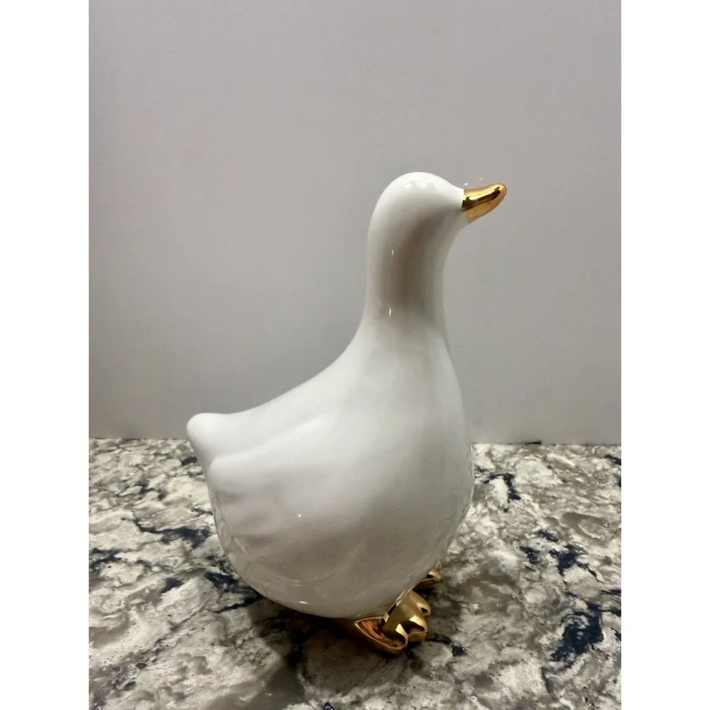 Bullseye Playground 2023 Ceramic Duck Goose Cottage Core Farmhouse Gold 8x6